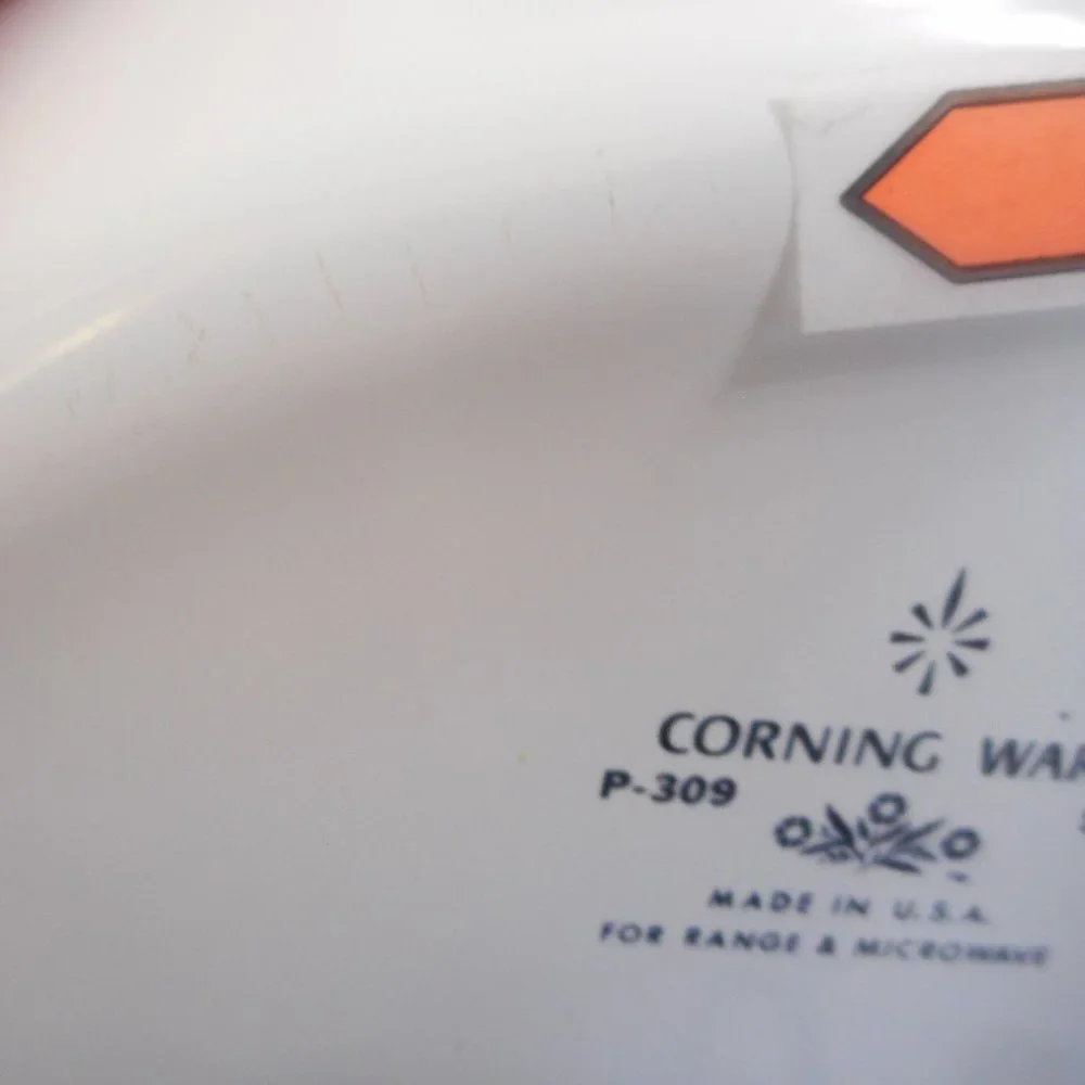 Corning Ware Pie Plate Dish Blue Cornflower P-309 9